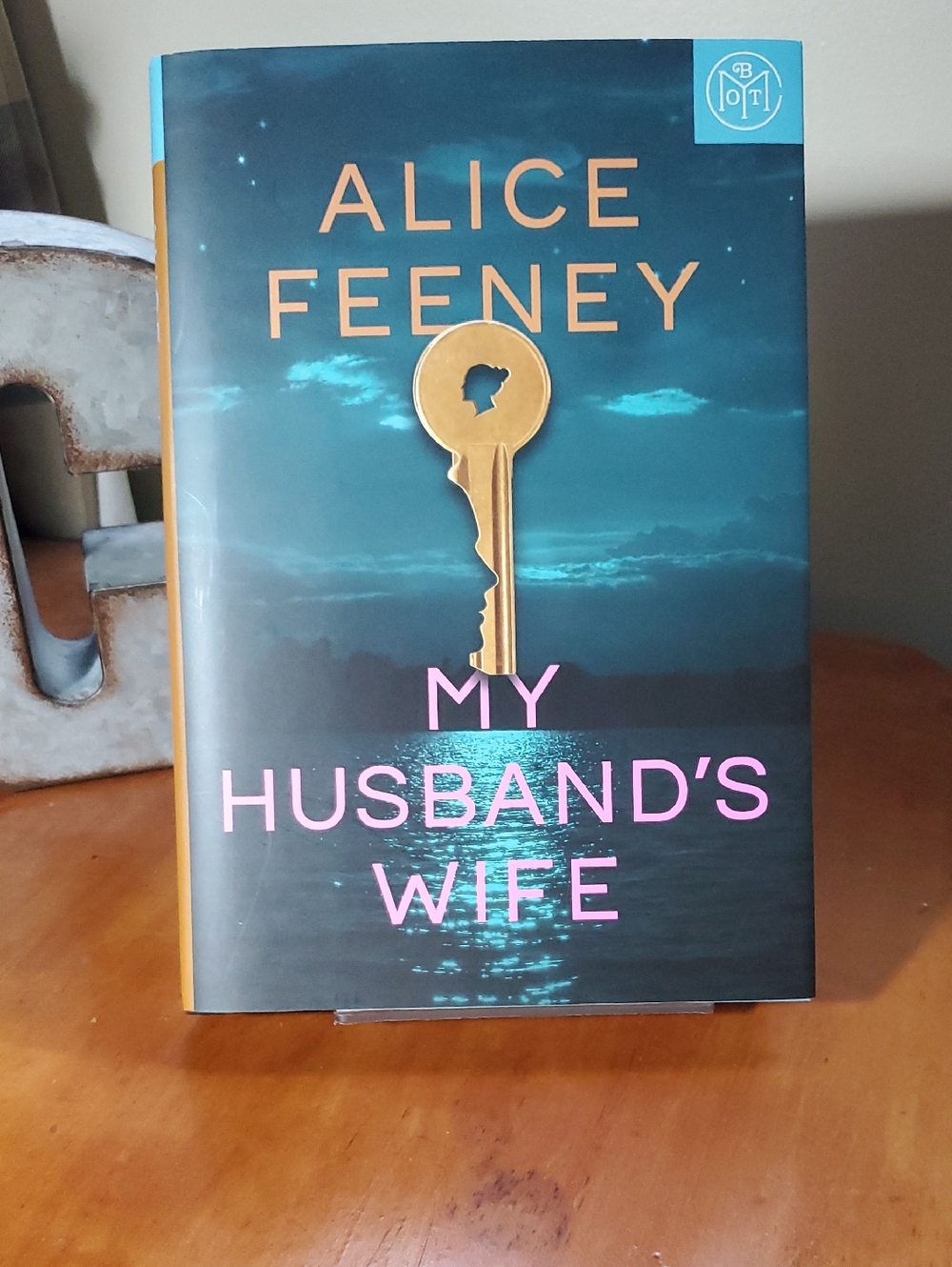 Alice Feeney "My Husband's Wife" Hardcover - Teal & Gold Cover